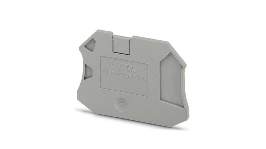 D-UT 2.5/4-TWIN Series End Cover for Use with Modular Terminal Block